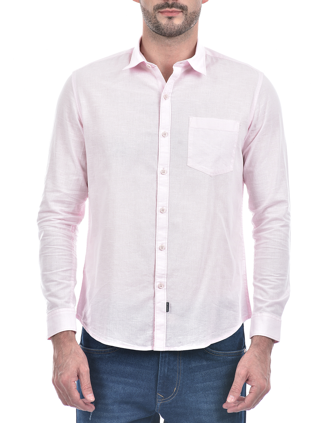 Numero Uno Men Solid Pink Shirt